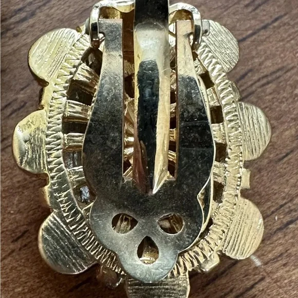 Nettie Rosenstein Gold Tone  Rhinestone Bracelet & Earrings Vintage Glam Signed - Picture 7 of 15